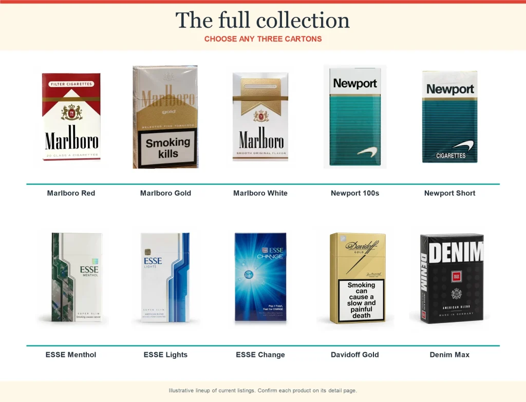 Any 3 Cartons — $170
