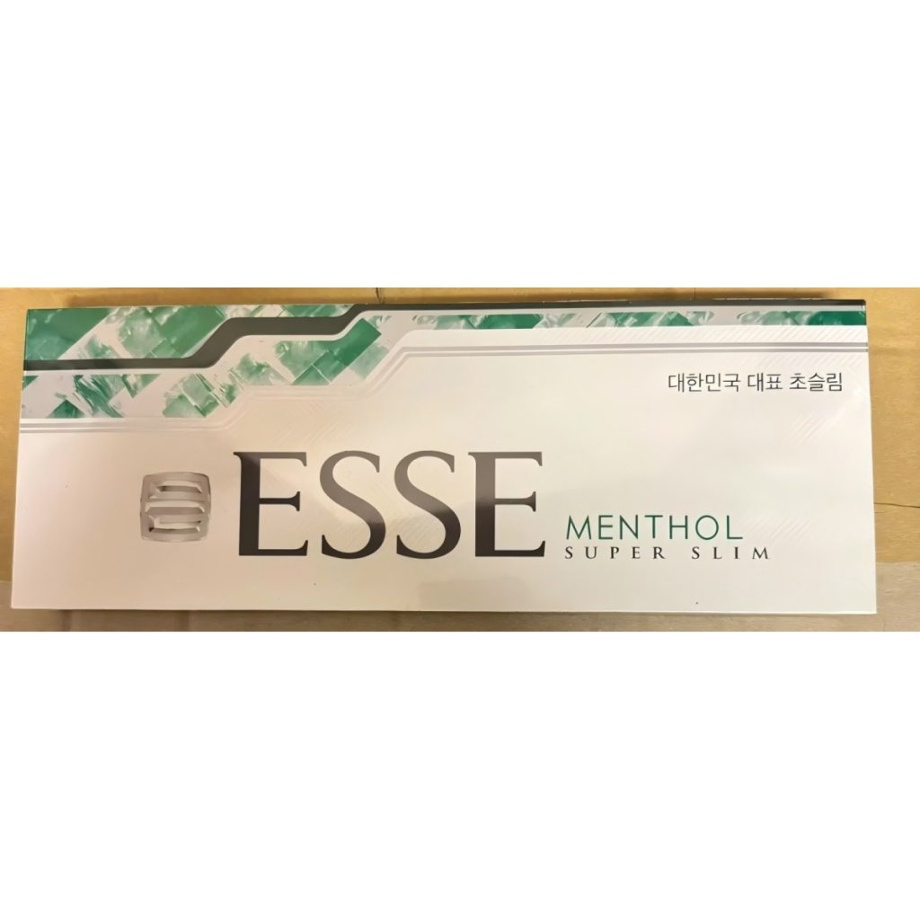 ESSE Menthol Super Slim 5mg - Premium Korean Slim Cigarettes (1 Carton)